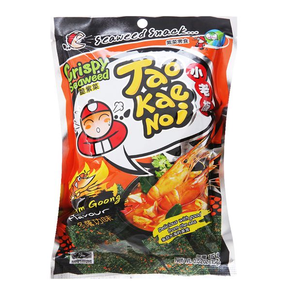  Snack rong biển giòn Tao Kae Noi vị chua cay gói 32g 