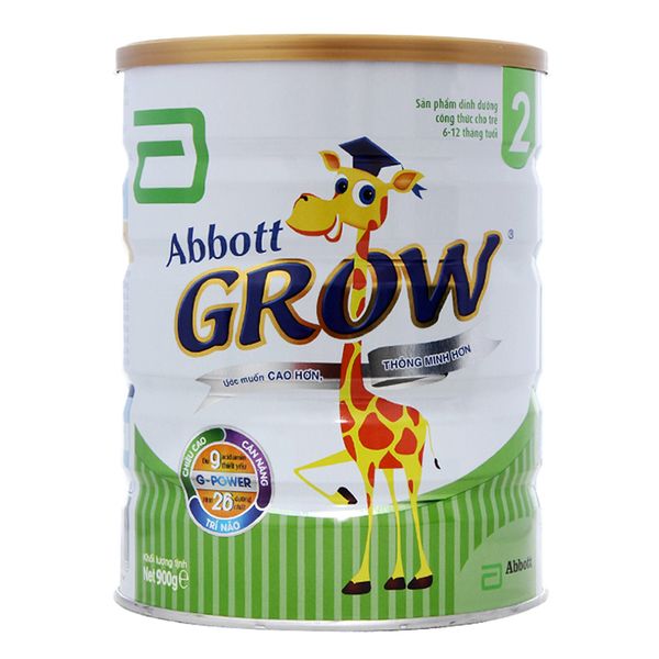  Sữa bột Abbott Grow 2 từ 6 đến 12 tháng tuổi lon 900g 