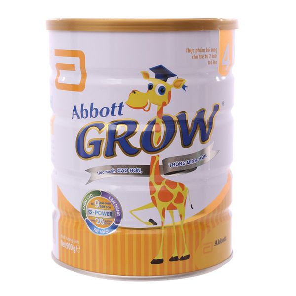  Sữa bột Abbott Grow 4 trên 2 tuổi lon 900 g 