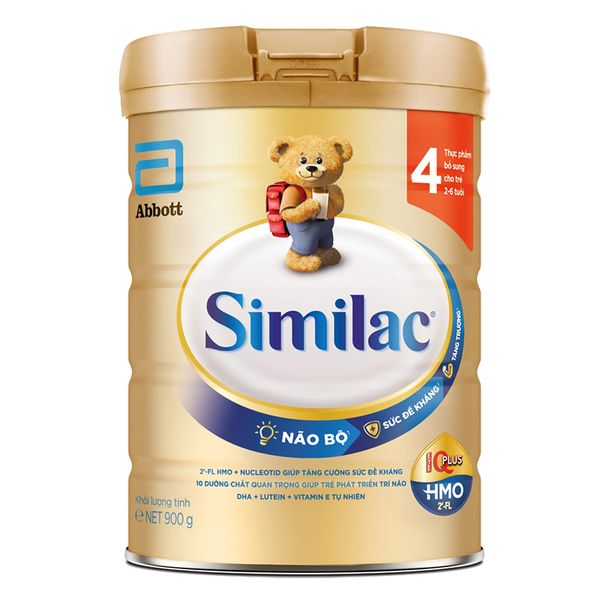  Sữa bột Abbott Similac Eye-Q 4 Plus (HMO) vani bé từ 2 đến 6 tuổi lon 900g 