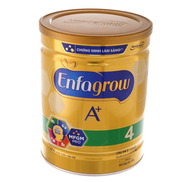  Sữa bột Enfagrow A+ 4 vani từ 2 đến 6 tuổi lon 900 g 