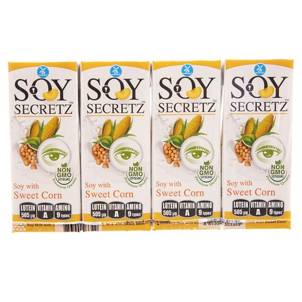  Sữa đậu nành bắp ngọt Soy Secretz lốc 4 x 180ml 