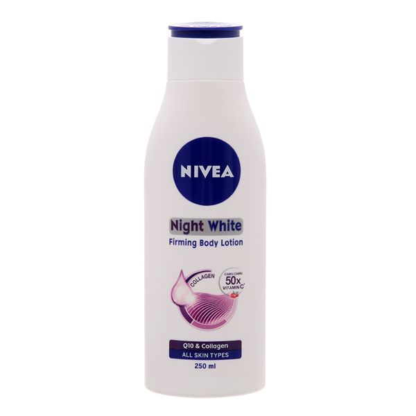  Sữa dưỡng thể trắng da ban đêm Nivea Extra bổ sung colagen chai 200ml 