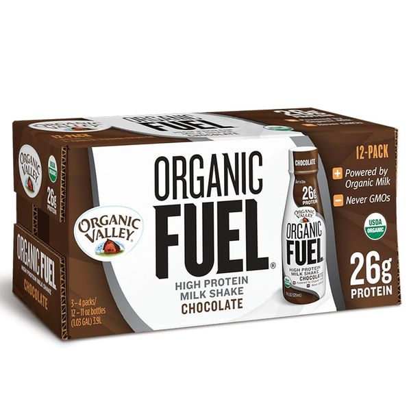  Sữa hữu cơ Organic Valley Fuel vị Chocola đen thùng 12 chai x 325 ml 