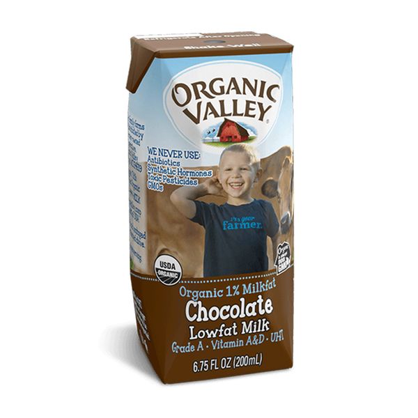  Sữa hữu cơ tách béo Organic Valley vị Socola hộp 200 ml 