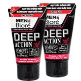  Sữa rửa mặt Men's Bioré Deep Action sạch sâu tuýp 100g + 25g 