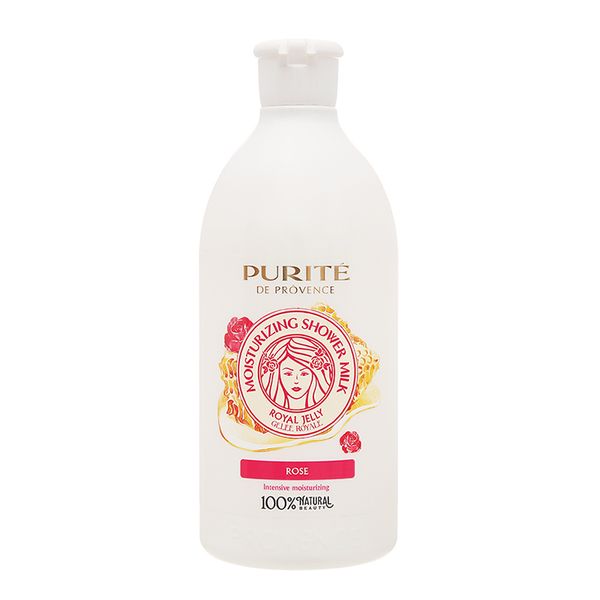  Sữa tắm dưỡng ẩm Purité sữa ong chúa và hoa hồng chai 500ml 