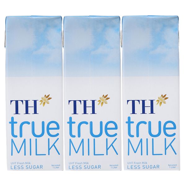  Sữa tươi tiệt trùng TH true MILK ít đường bộ 3 hộp x 1 lít 