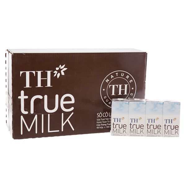  Sữa tươi tiệt trùng TH true MILK vị sô cô la thùng 48 hộp x 180ml 