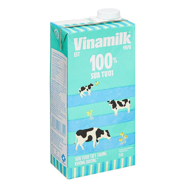  Sữa tươi tiệt trùng Vinamilk không đường hộp 1 lít 