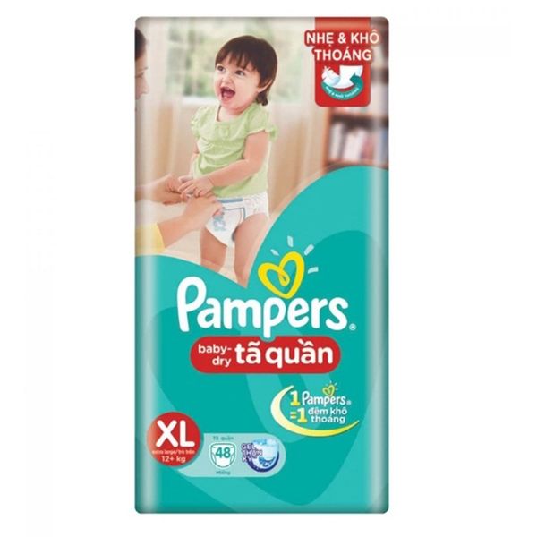  Tã quần Pampers jumbo new size XL từ 12-16kg gói 48 miếng 