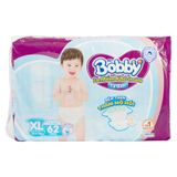  Tã dán Bobby Fresh size XL dành cho bé 12 - 17kg gói 62 miếng 