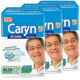  Tã dán Caryn hạn chế đi lại siêu thấm size XL bộ 3 gói x 10 miếng 