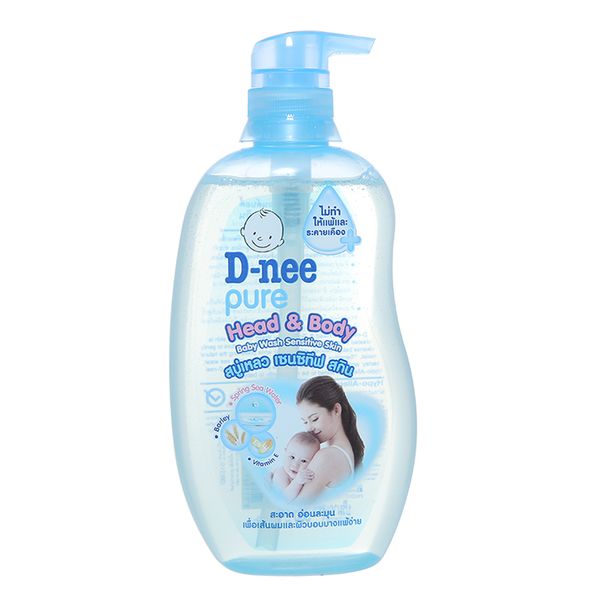  Tắm gội cho bé D-nee Pure xanh 380ml 