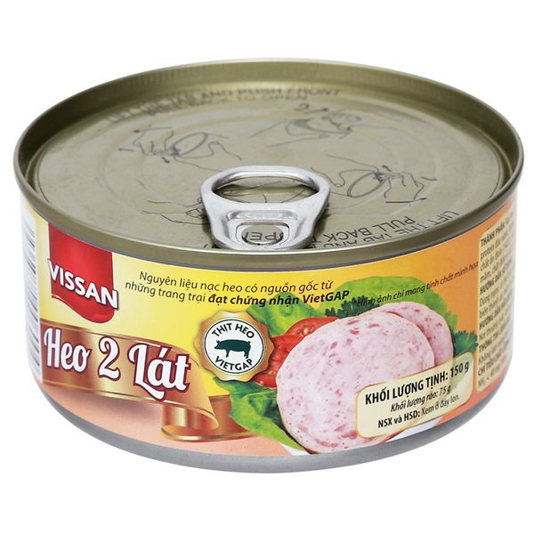  Thịt heo 2 lát Vissan hộp 150 g 