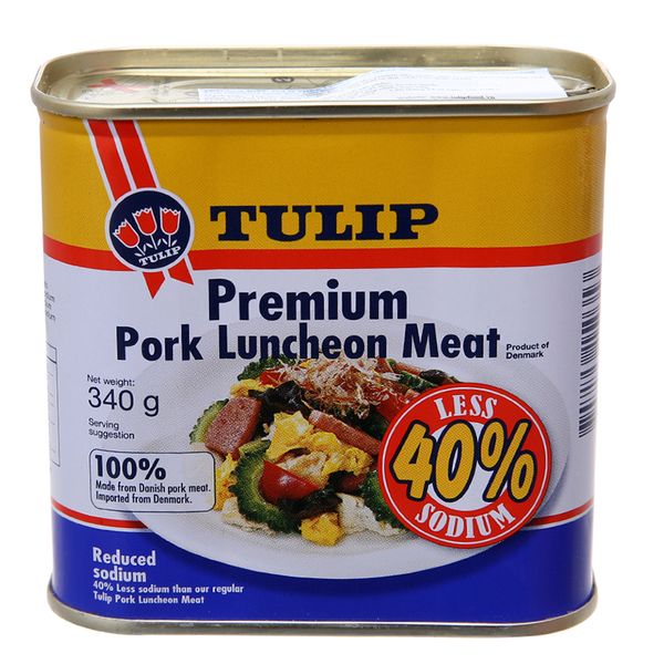  Thịt heo ít muối Tulip hộp 340g 