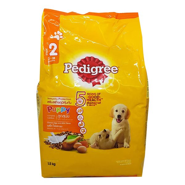  Thức ăn cho chó con Pedigree vị gà trứng sữa gói 1,5kg 