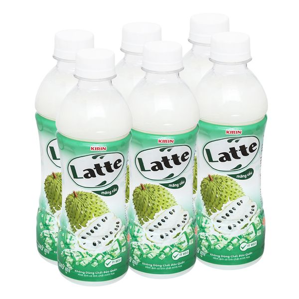  Thức uống thiên nhiên pha sữa Latte mãng cầu lốc 6 chai x 345ml 