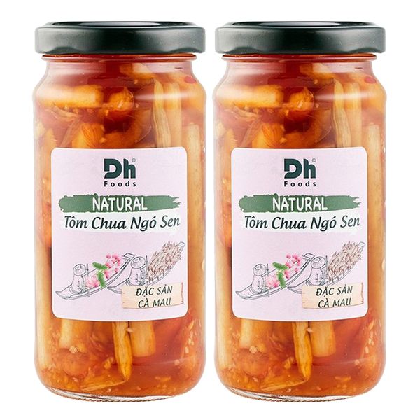  Tôm chua Ngó Sen DH Foods natural bộ 2 hũ x 240g 