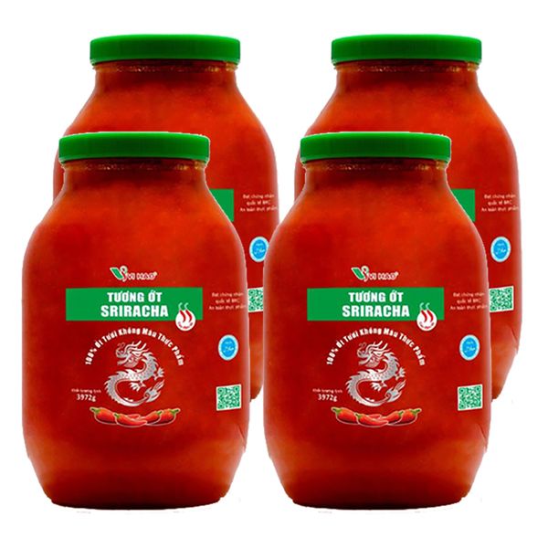  Tương ớt Vị Hảo Sriracha 80% ớt thùng 4 hũ x 3,97 Kg 