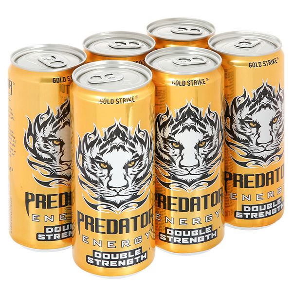  Nước tăng lực Predator Energr Coca cola gấp 2 Cafein lốc 6 lon x 330ml 