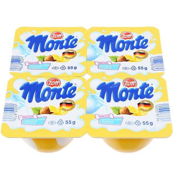  Váng sữa Monte vị Vani lốc 4 x 55g 