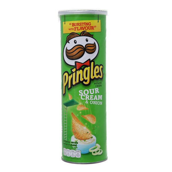  Bánh Snack khoai tây vị kem chua và hành Pringles lon 110g 