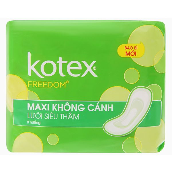  Băng vệ sinh Kotex Freedom Maxi không cánh gói 8 miếng 