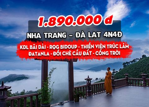  TOUR NHA TRANG – ĐÀ LẠT: MIỀN HẢI ĐẢO – XỨ NGÀN HOA (4N4Đ) 