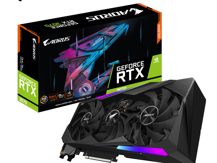 VGA Gigabyte RTX 3070 8G GDDR6 Aorus Master V2 LHR (GV-N3070AORUS-M-8GD-V2)