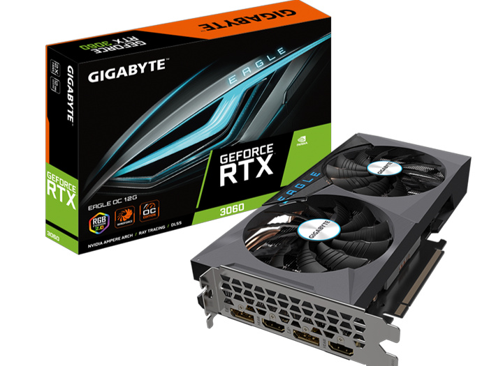 VGA GIGABYTE GeForce RTX 3060 EAGLE OC 12G (rev. 2.0) (GV-N3060EAGLE OC-12GD)