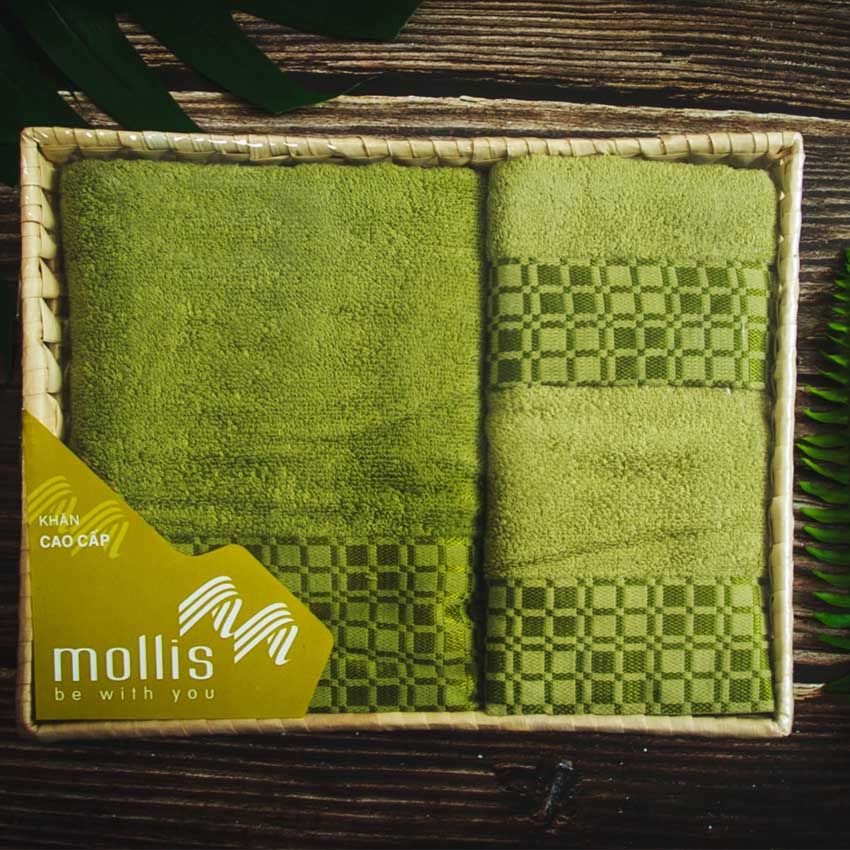Bộ rổ tre khăn quà tặng Mollis - P662