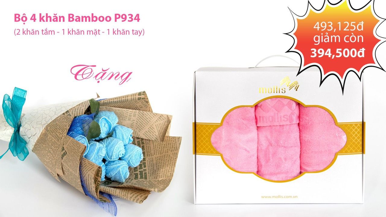 Bộ hộp khăn quà tặng Mollis - P934
