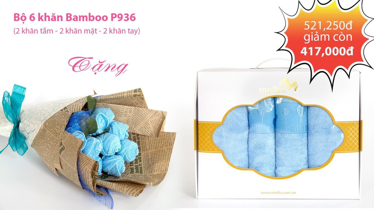 Bộ hộp khăn quà tặng Mollis - P936