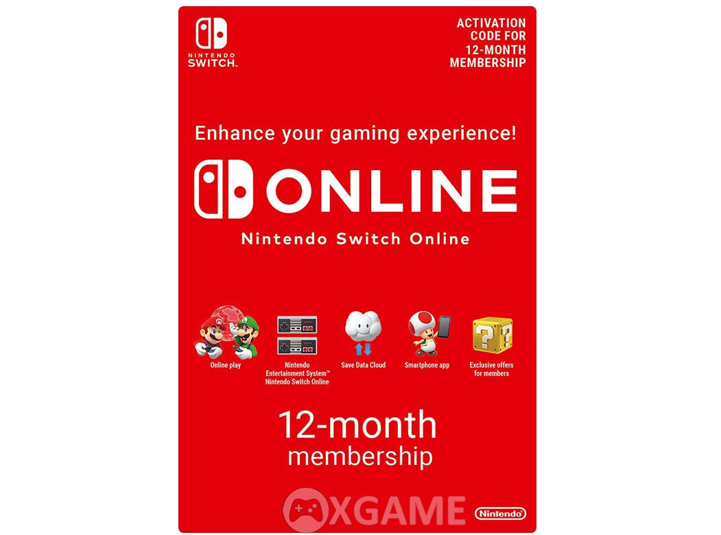 Thẻ Nintendo Switch Online 12 Tháng-US