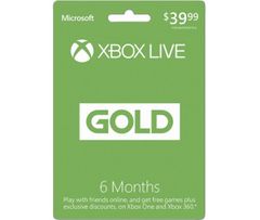 Thẻ Xbox Live 6 month Gold Membership Card - US