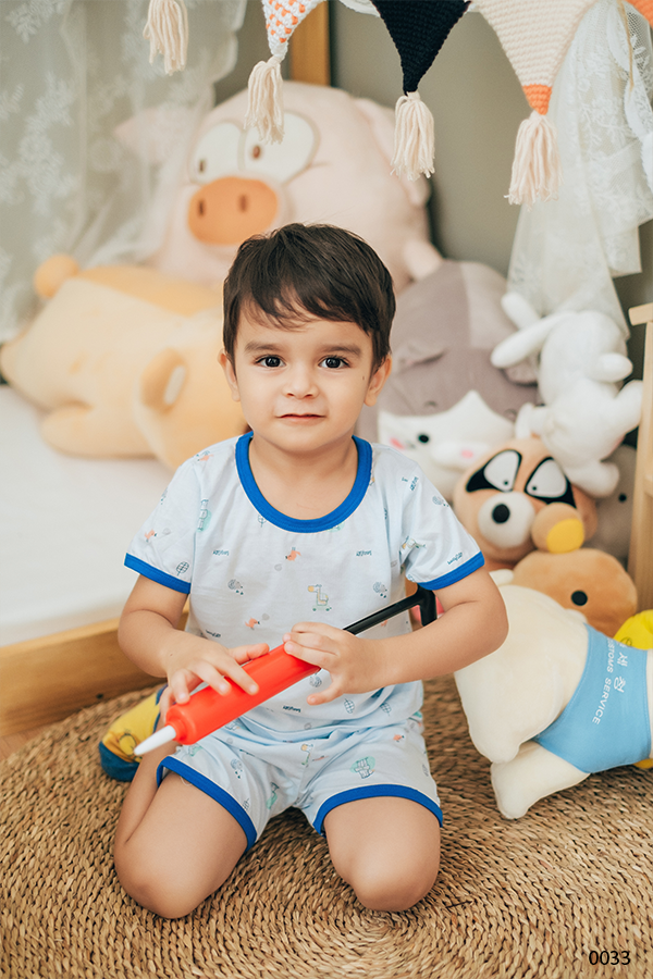 Bộ thun ngắn tay bé trai Rabity 0033