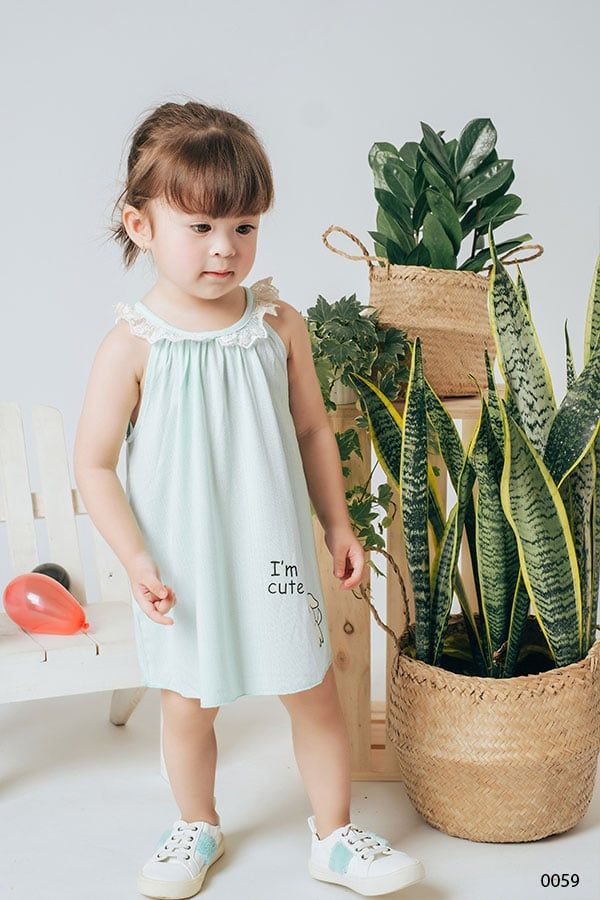 Đầm thun sát nách bé gái Rabity 0059