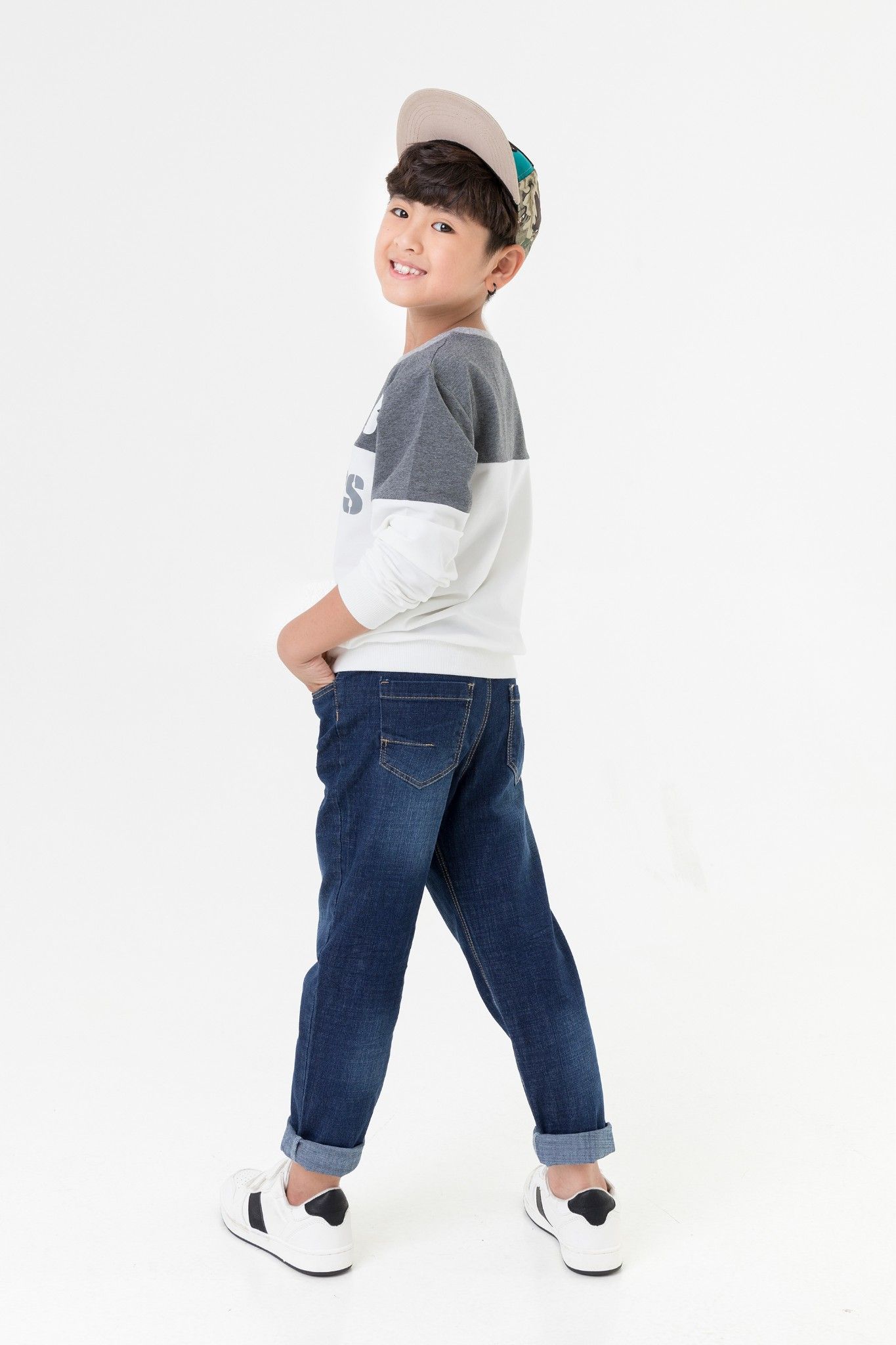 Áo nỉ bé trai dài tay Rabity 9304