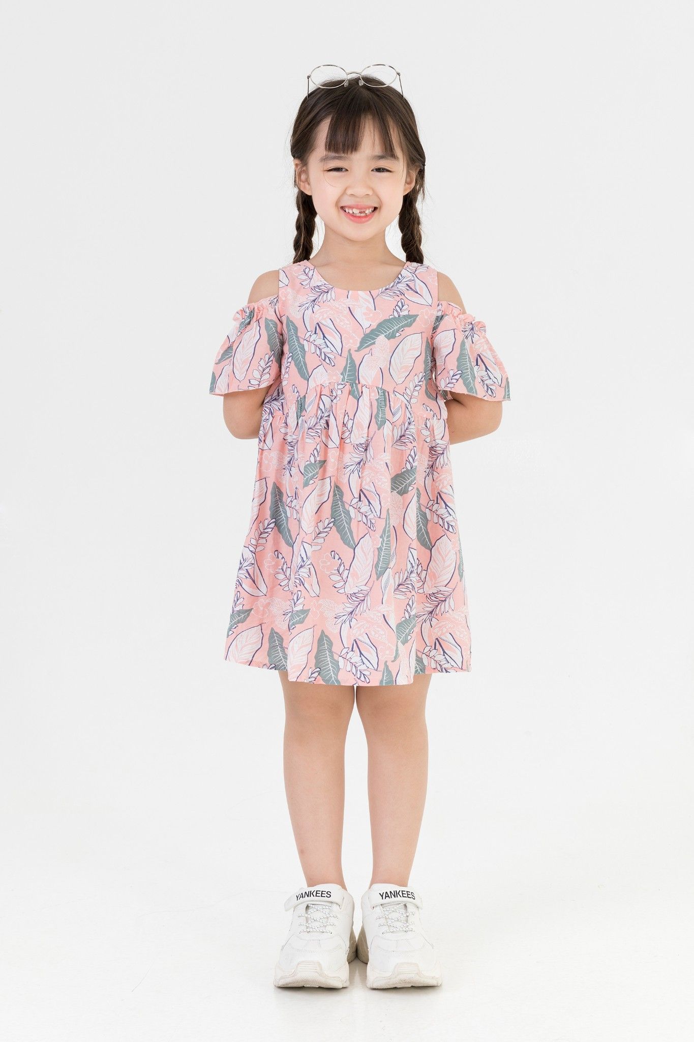 Đầm hoa bé gái Rabity 9344