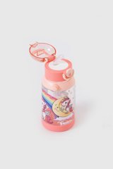 Bình nước Pony kèm dây đeo cho bé gái 600ml Rabity 972.004