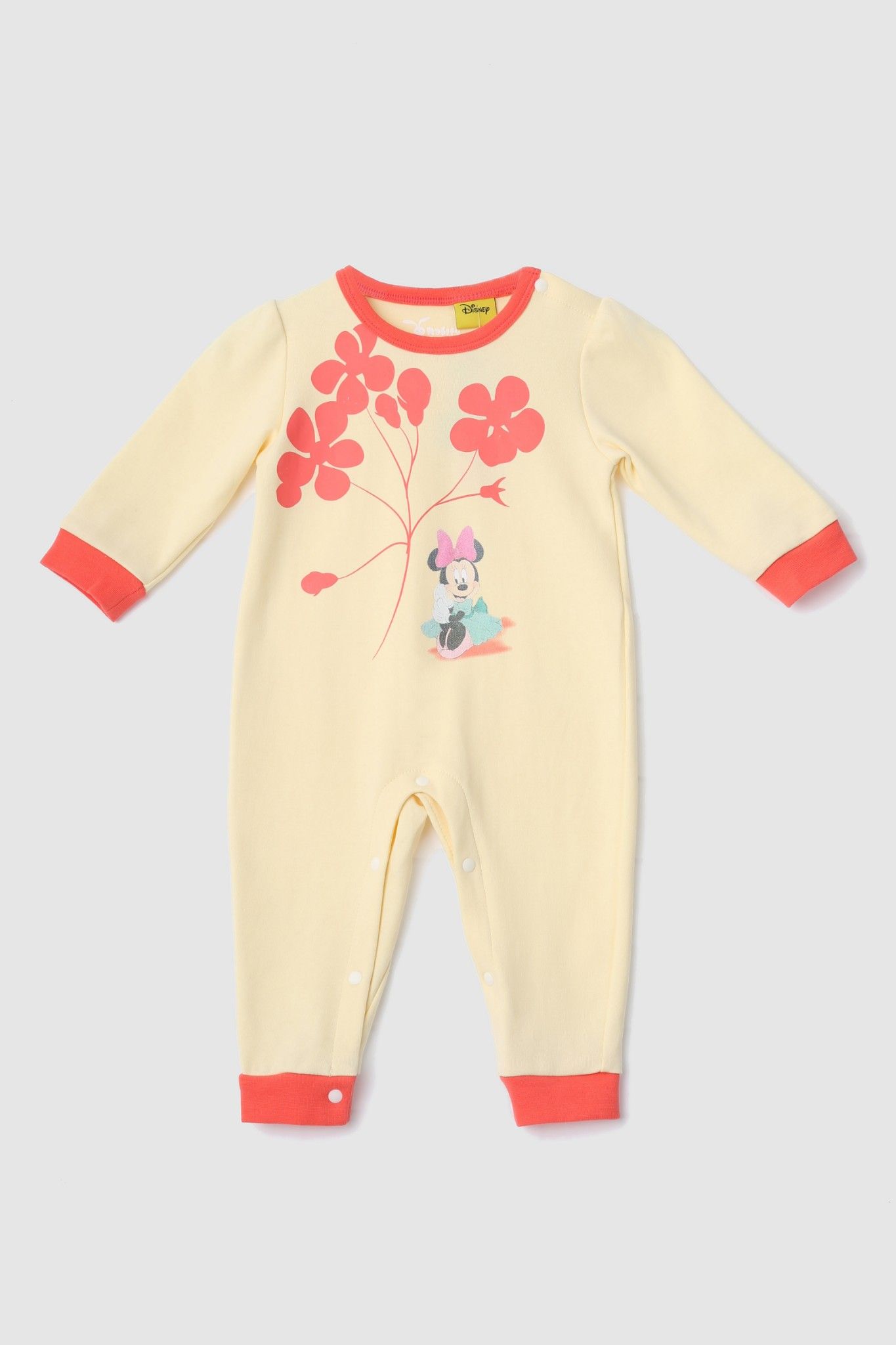 Bộ liền Mickey sơ sinh dài tay bé gái Rabity 5016