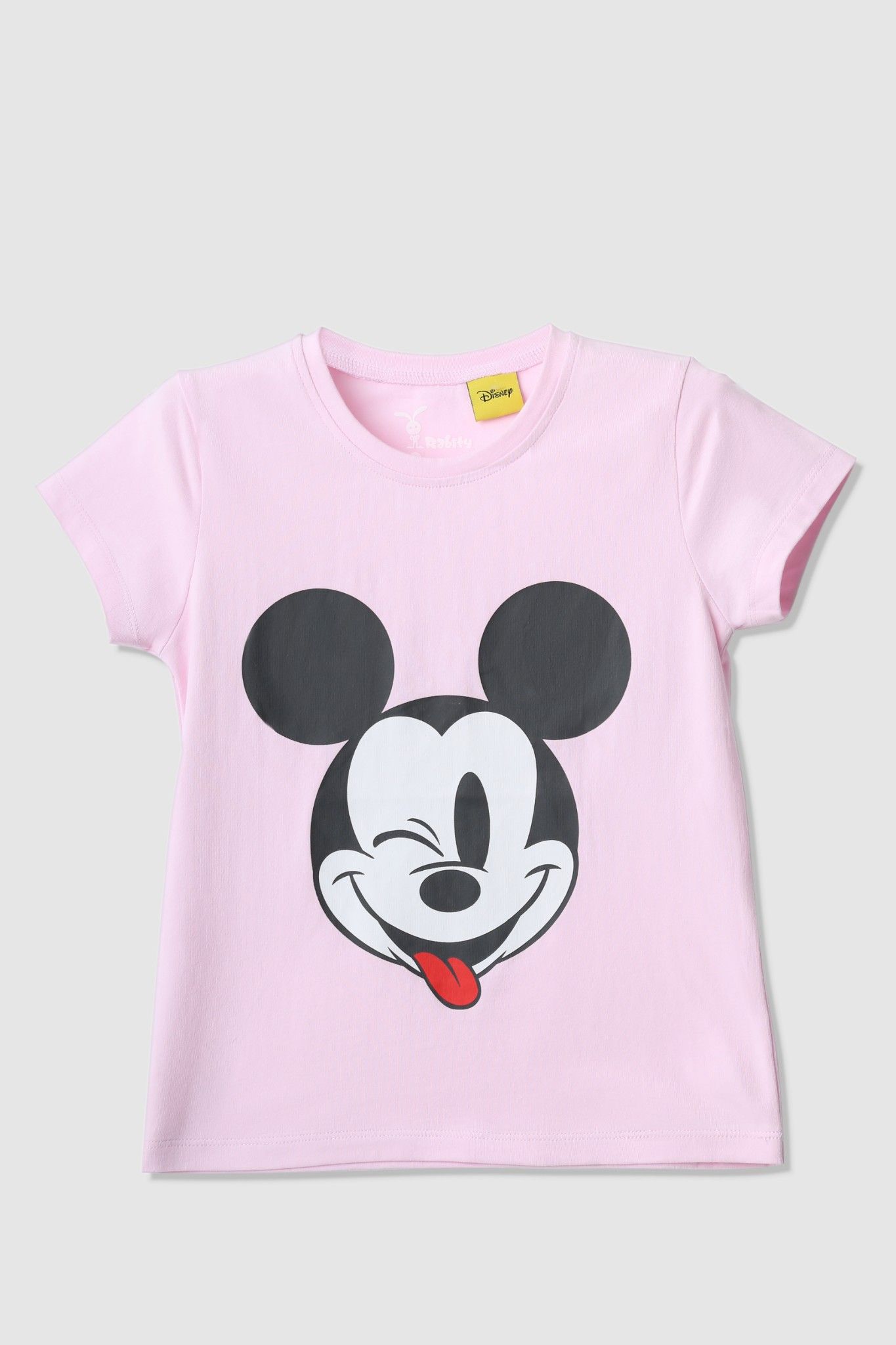 Áo thun Mickey cổ tròn ngắn tay bé gái Rabity 5125