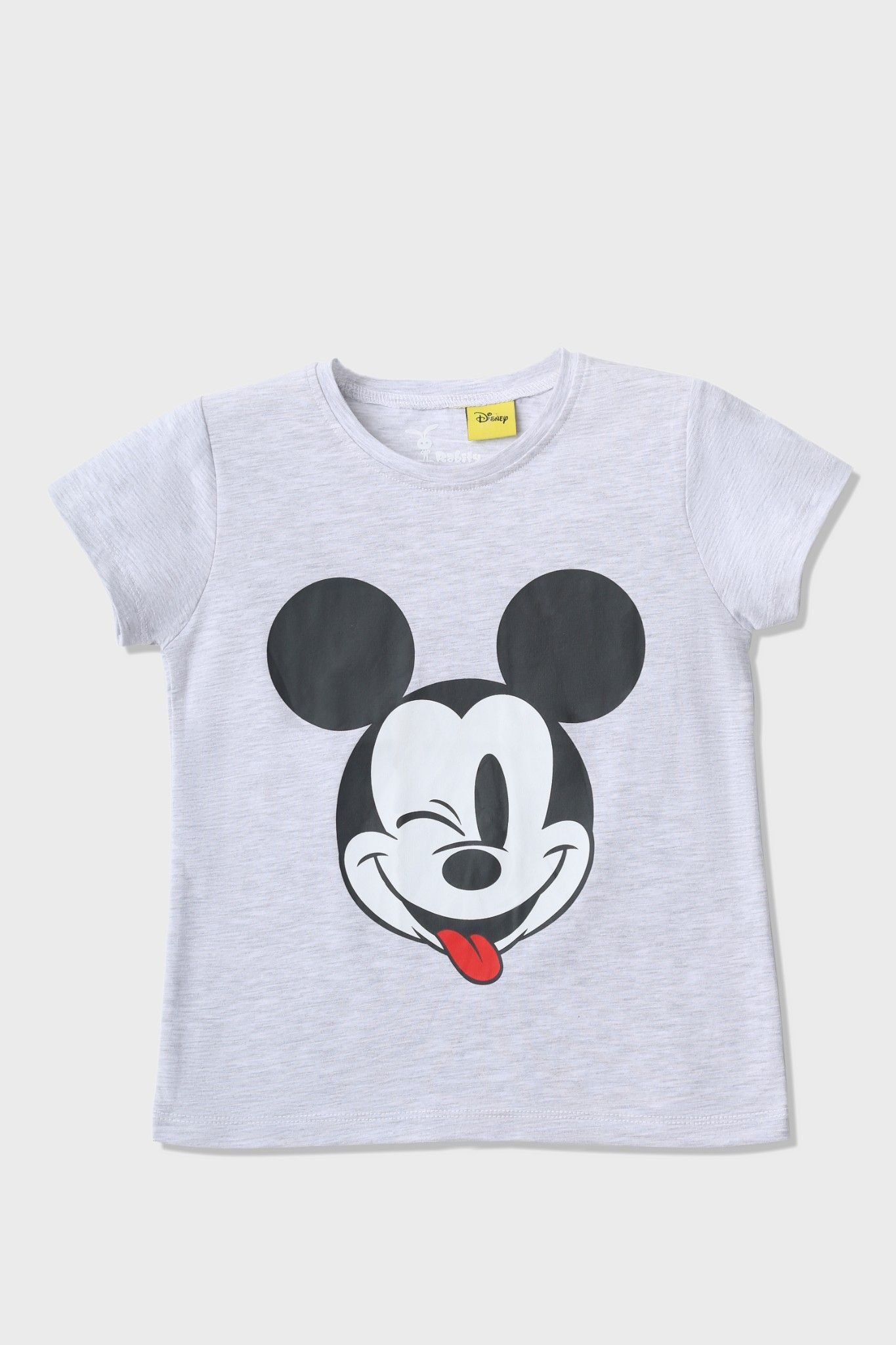 Áo thun Mickey cổ tròn ngắn tay bé gái Rabity 5125