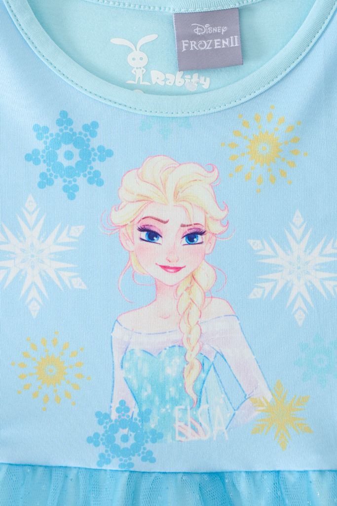 Đầm váy voan Elsa ngắn tay bé gái Rabity 550.001