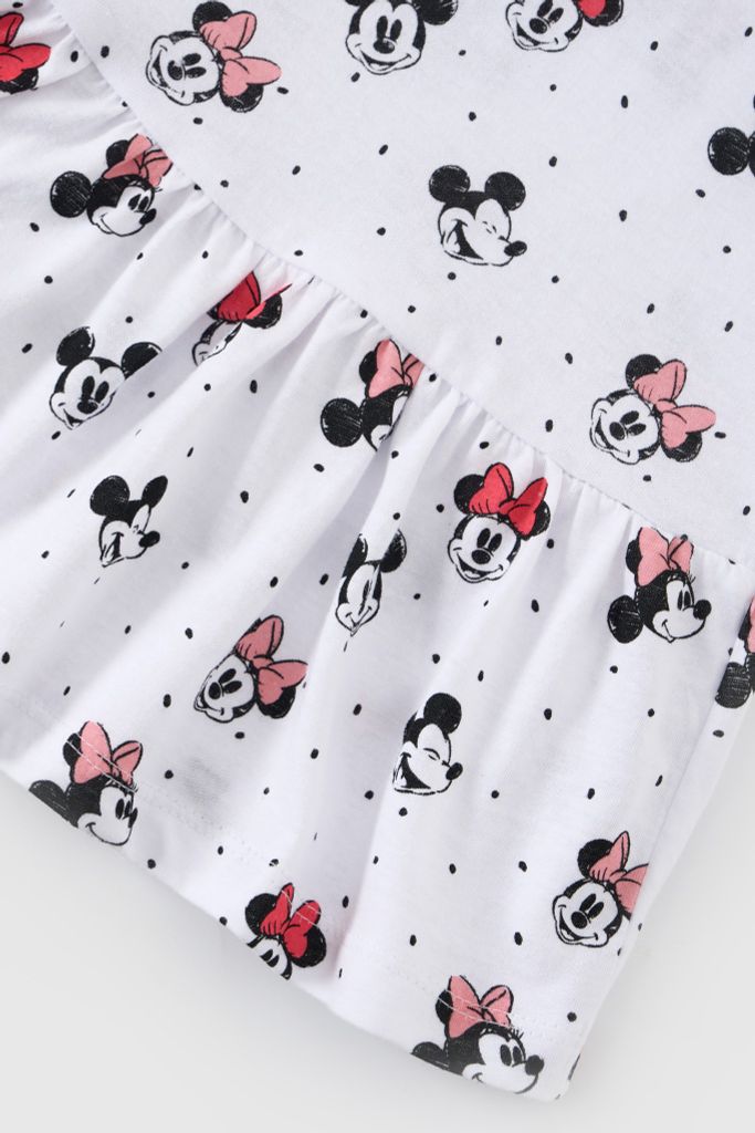 Đầm váy thun sát nách Mickey & Minnie bé gái Rabity 552.001