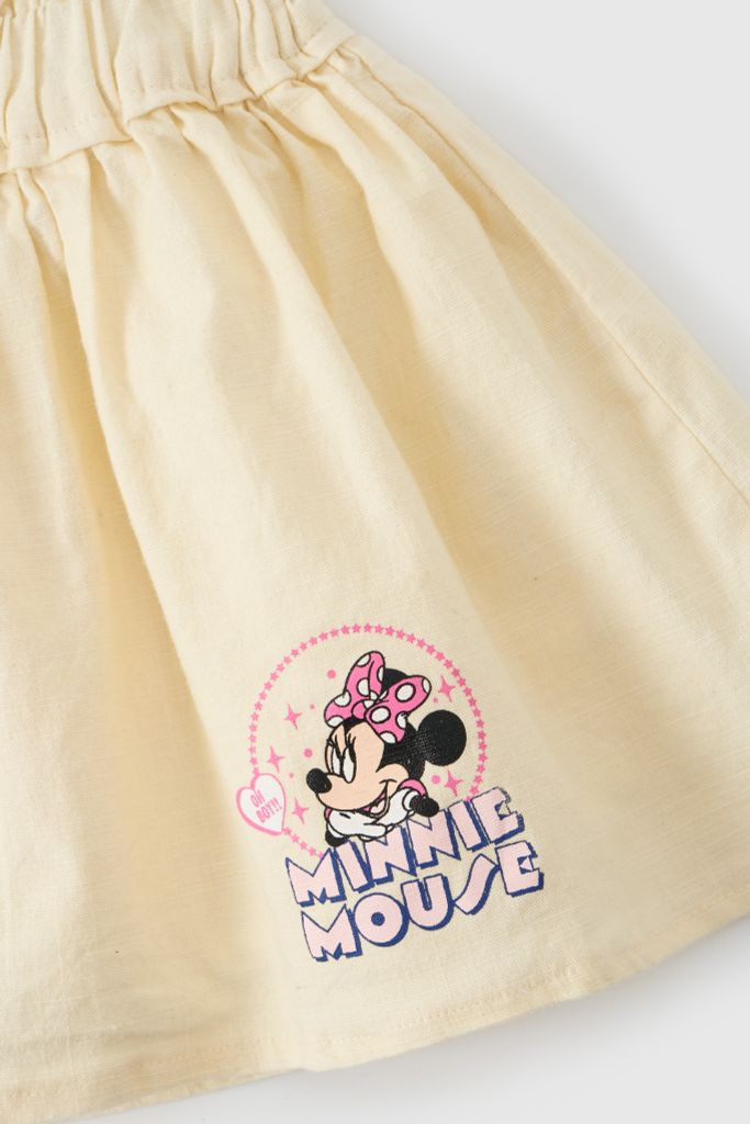 Chân váy thô nhún bèo Minnie bé gái Rabity 555.001