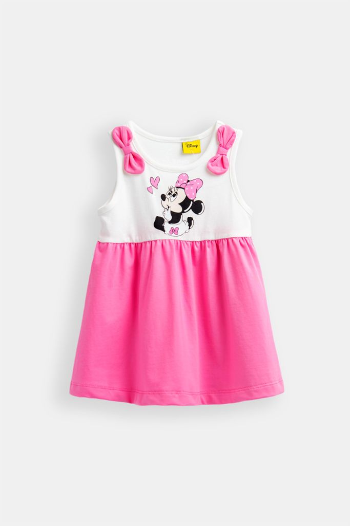 Đầm váy thun Minnie sát nách bé gái Rabity 5608