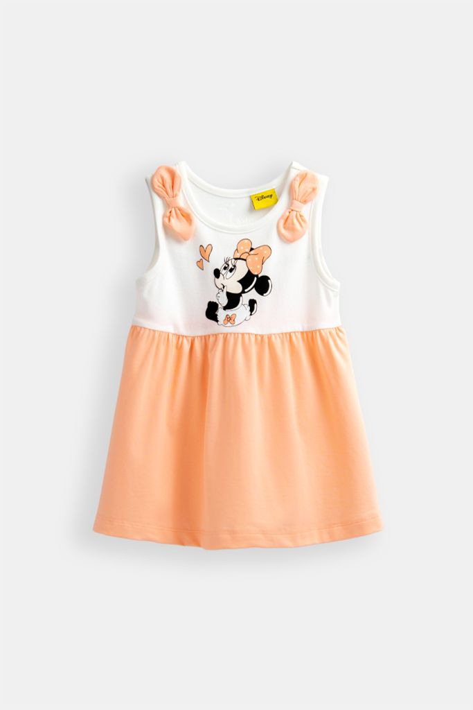 Đầm váy thun Minnie sát nách bé gái Rabity 5608