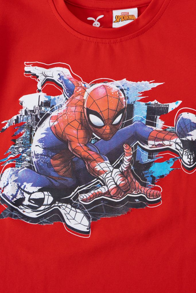 Bộ thun ngắn tay Spider-man bé trai Rabity 5700